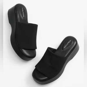 Maurice's black platform slide sandals. New with tags. Women’s Size 9